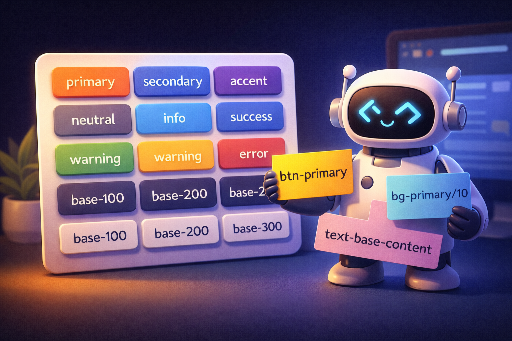 thumbnail of daisyUI 색상 이름 & 클래스 치트시트: 테마 전환을 위한 필수 표
