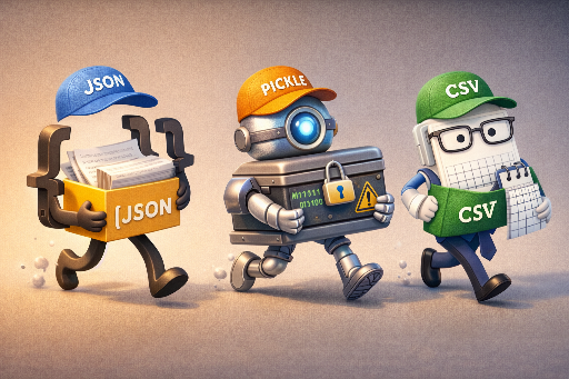 thumbnail of [Python標準ライブラリ - 2] データ保存とシリアライズ：json、pickle、csv