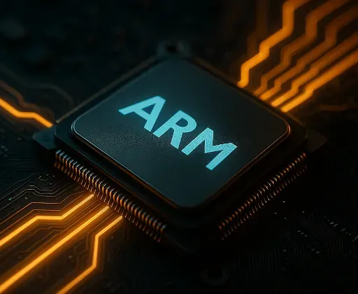 ARM CPU close-up fantasy style