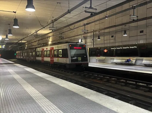 Interior view of Barcelona's Europa Fira Station
