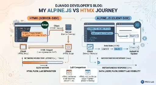 A Django Developer's Honest Review: Why I Settled on Alpine.js and Steered Clear of HTMX