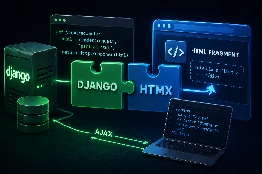 thumbnail of Django en HTMX: Dynamische webontwikkeling vereenvoudigen (Deel 3): Integratie met Django