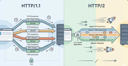 根據HTTP版本的傳輸方式比較