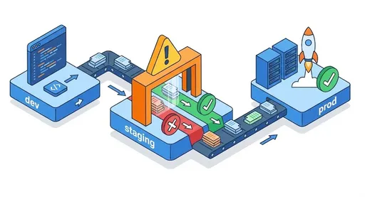 dev-staging-prod keten afbeelding