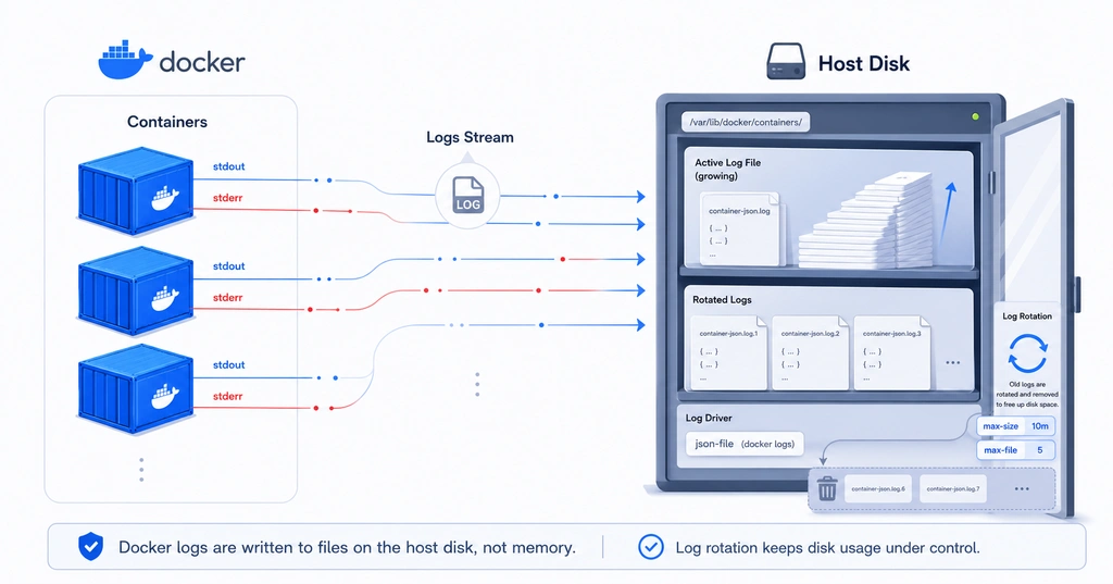 Where Do Docker Logs Go? Managing Container Logs to Prevent Disk Overload