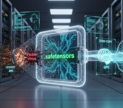 Изображение, символизирующее преимущества формата safetensor Изображение, символизирующее преимущества формата safetensor