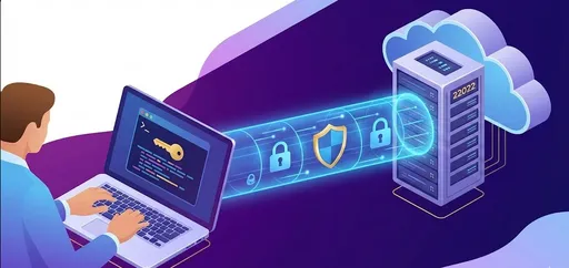 Image of connecting to a server using SSH