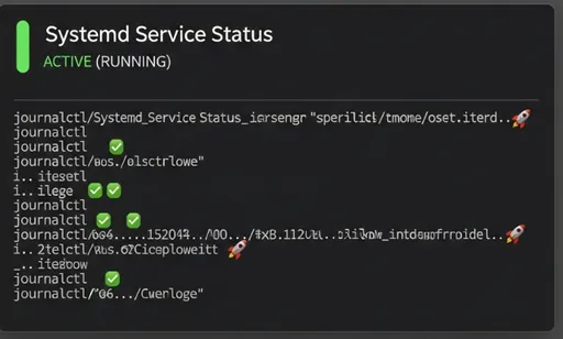 Ejemplo de estado del servicio Systemd
