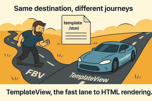 TemplateView flowchart – HTML auto rendering